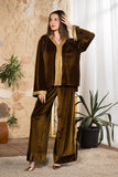 Golden Olive Velvet Set