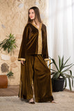Golden Olive Velvet Set