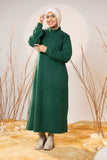 Green Cozy Wool Maxi Dress