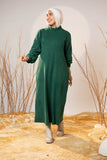 Green Cozy Wool Maxi Dress