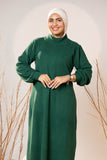 Green Cozy Wool Maxi Dress