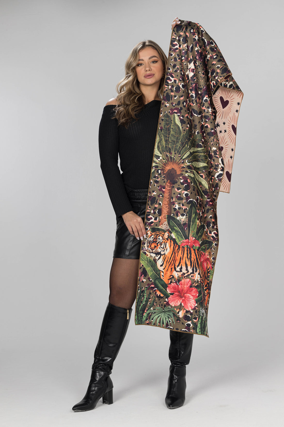 Heart & Jungle Double-Face Wool Shawl