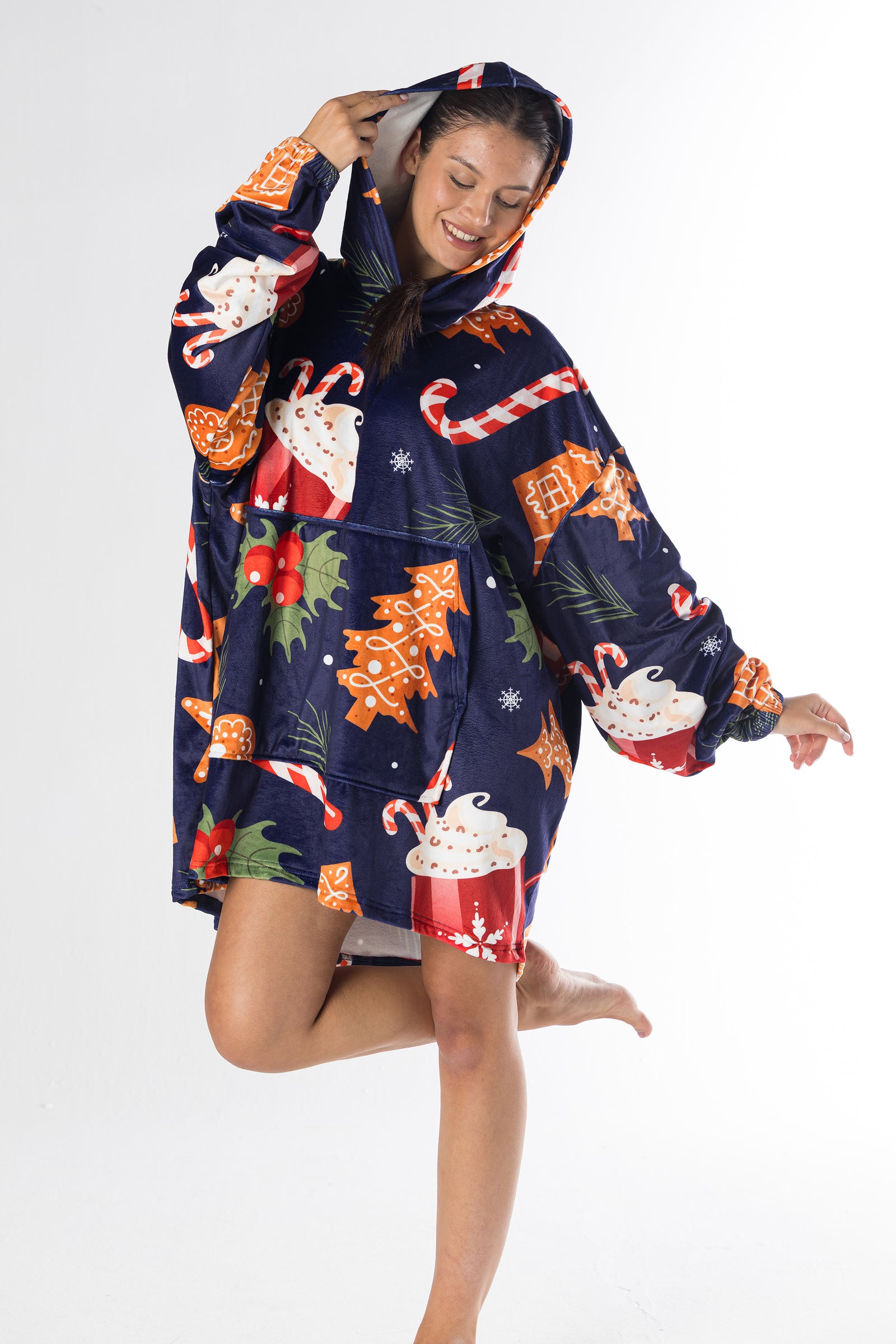 Hot Cocoa Hoodie Blanket