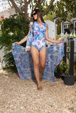 Icy Flora Tulle Sarong