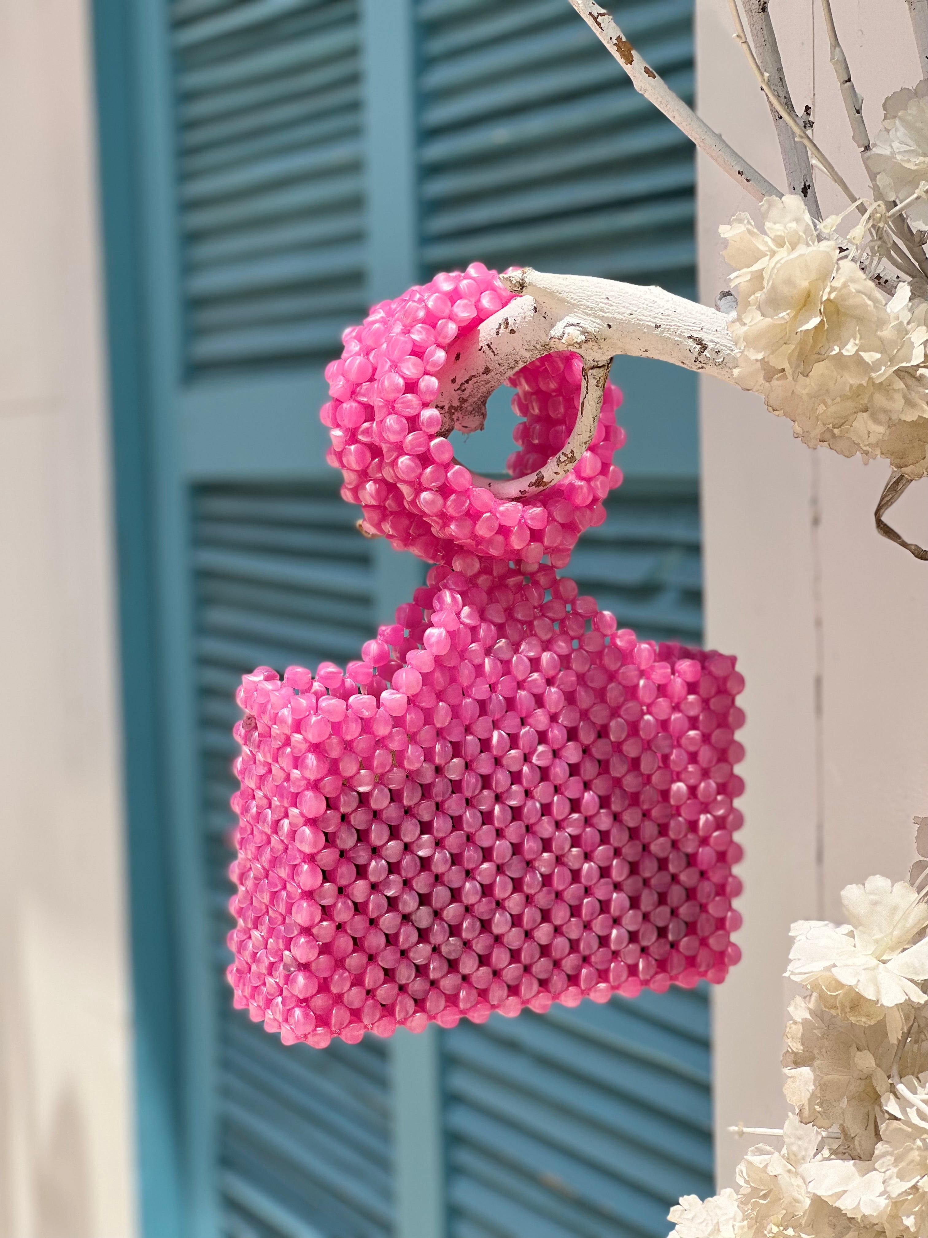 Pink Beaded Bag