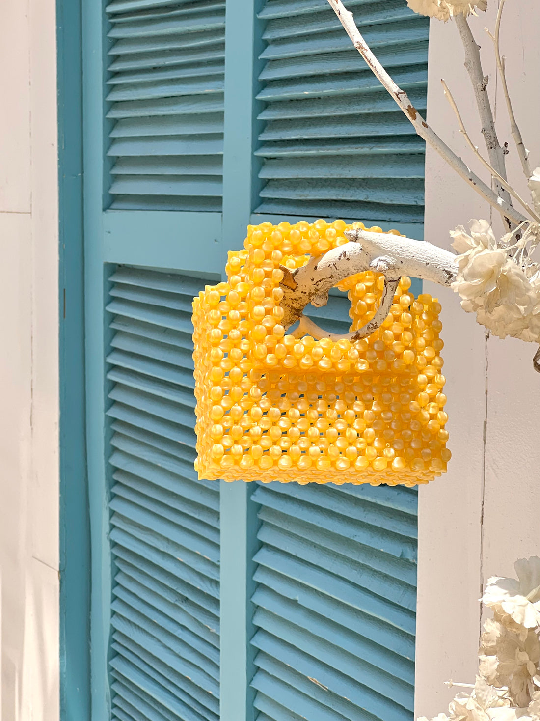 Sunshine Beaded Bag - Yellow