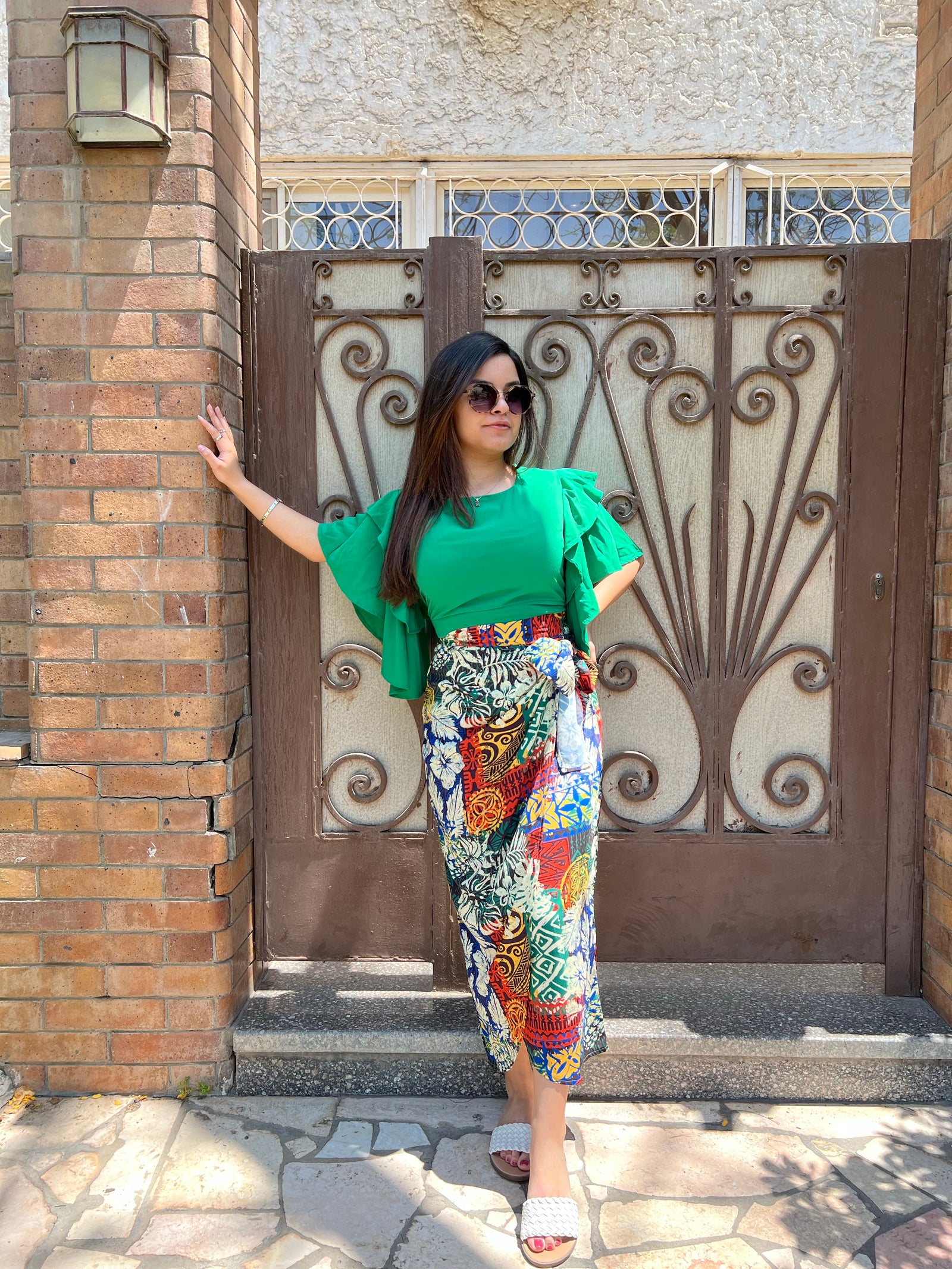 African crepe  wrap Skirt