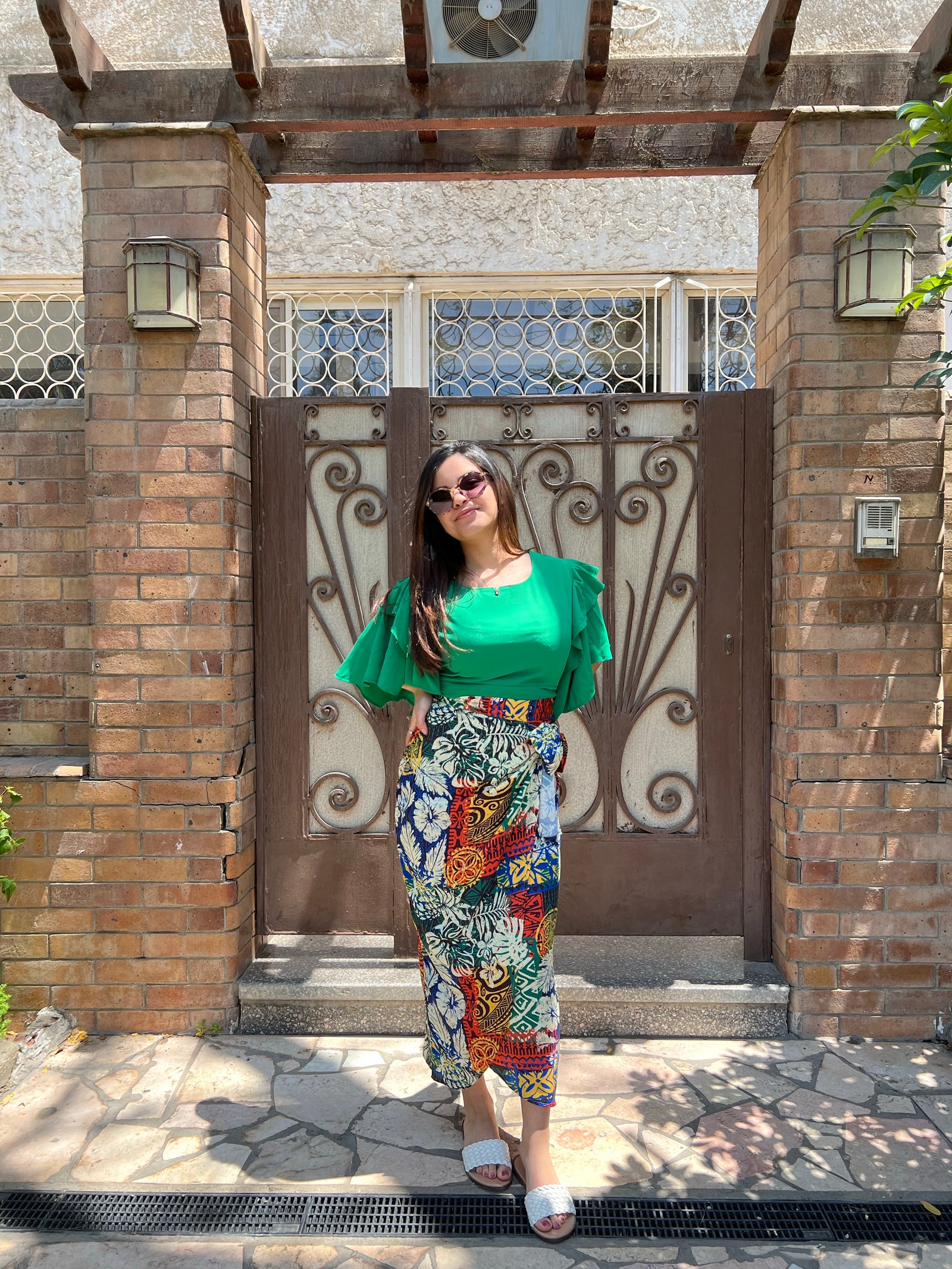 African crepe  wrap Skirt