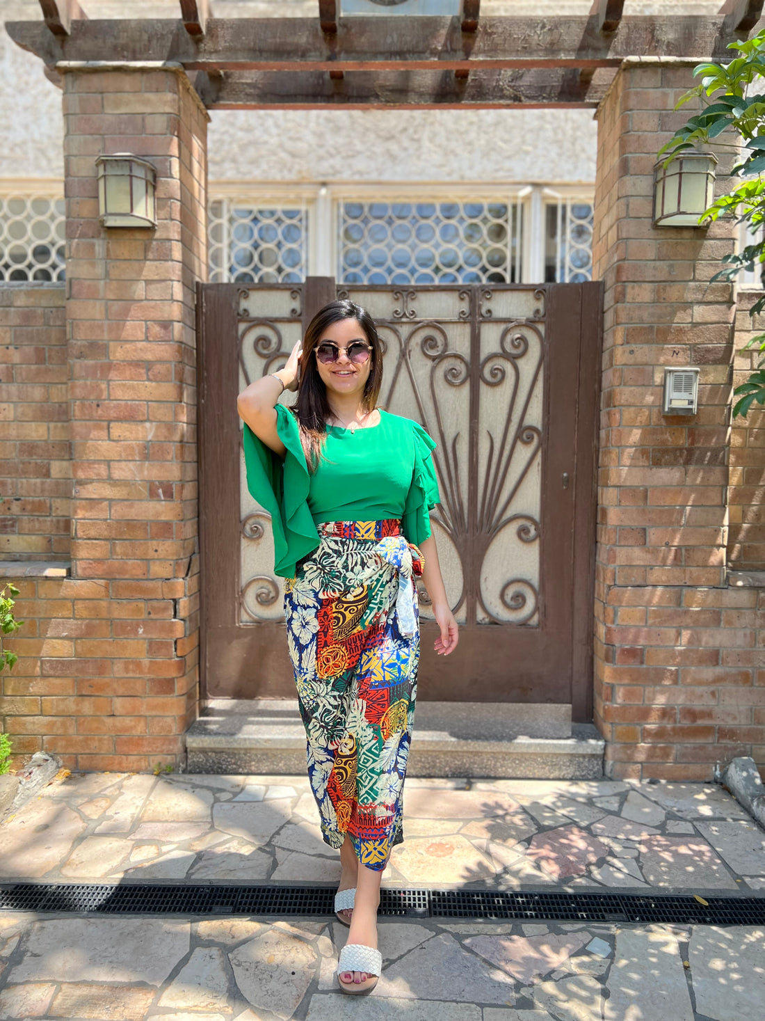 African crepe  wrap Skirt
