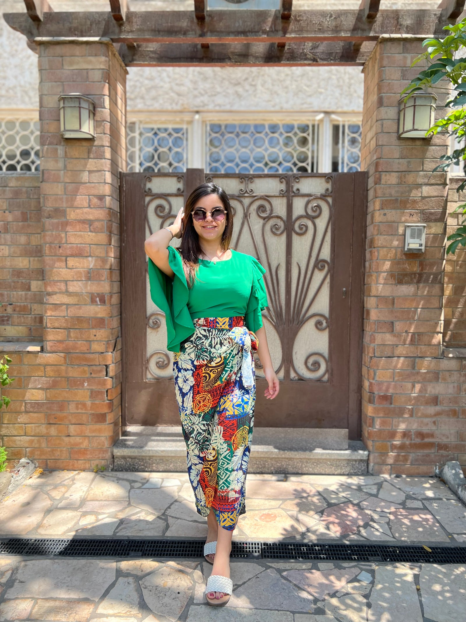 African crepe  wrap Skirt