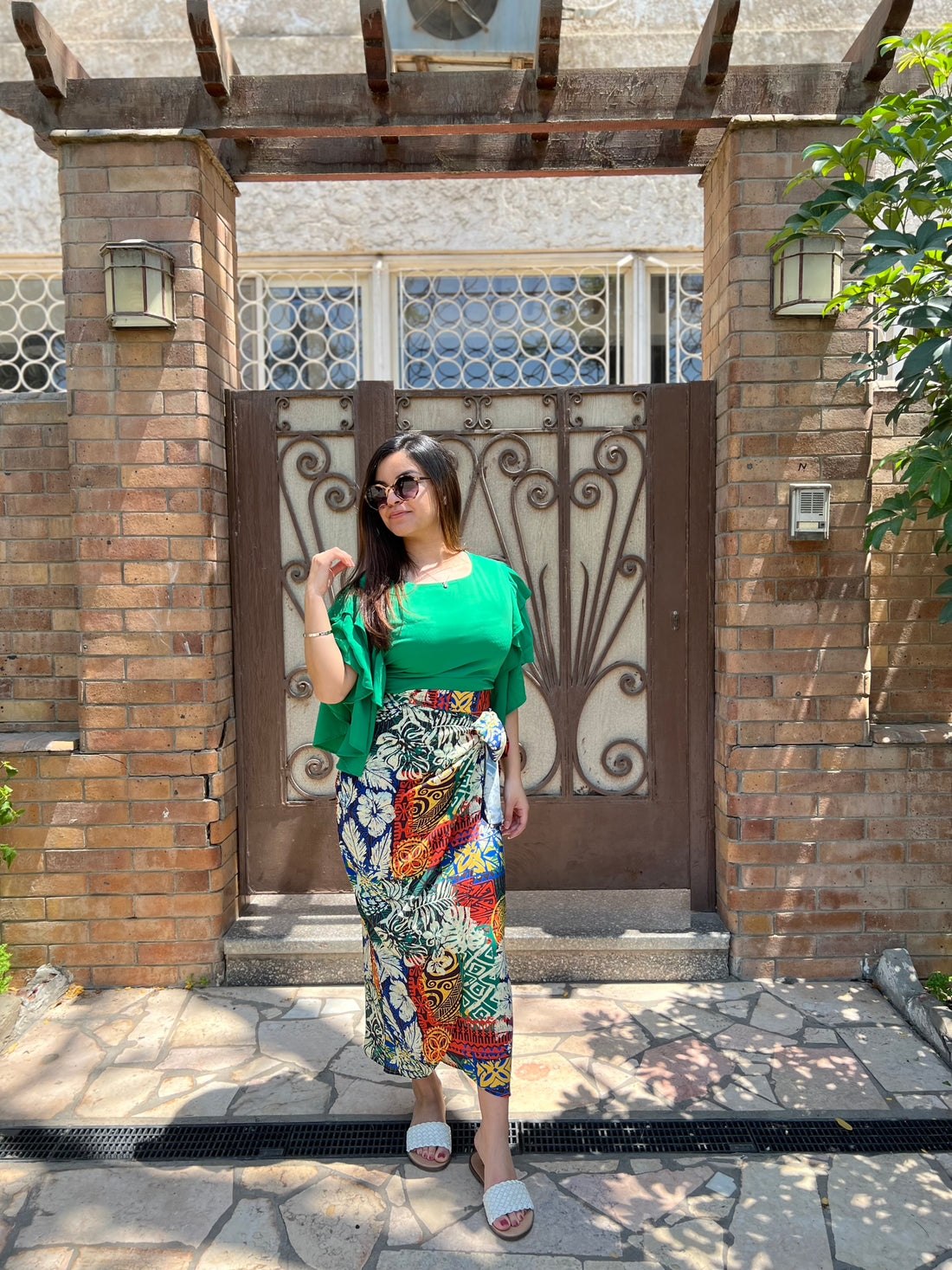 African crepe  wrap Skirt