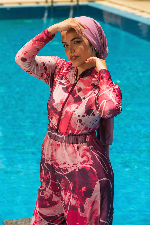 Splash Basic Burkini  Maroon