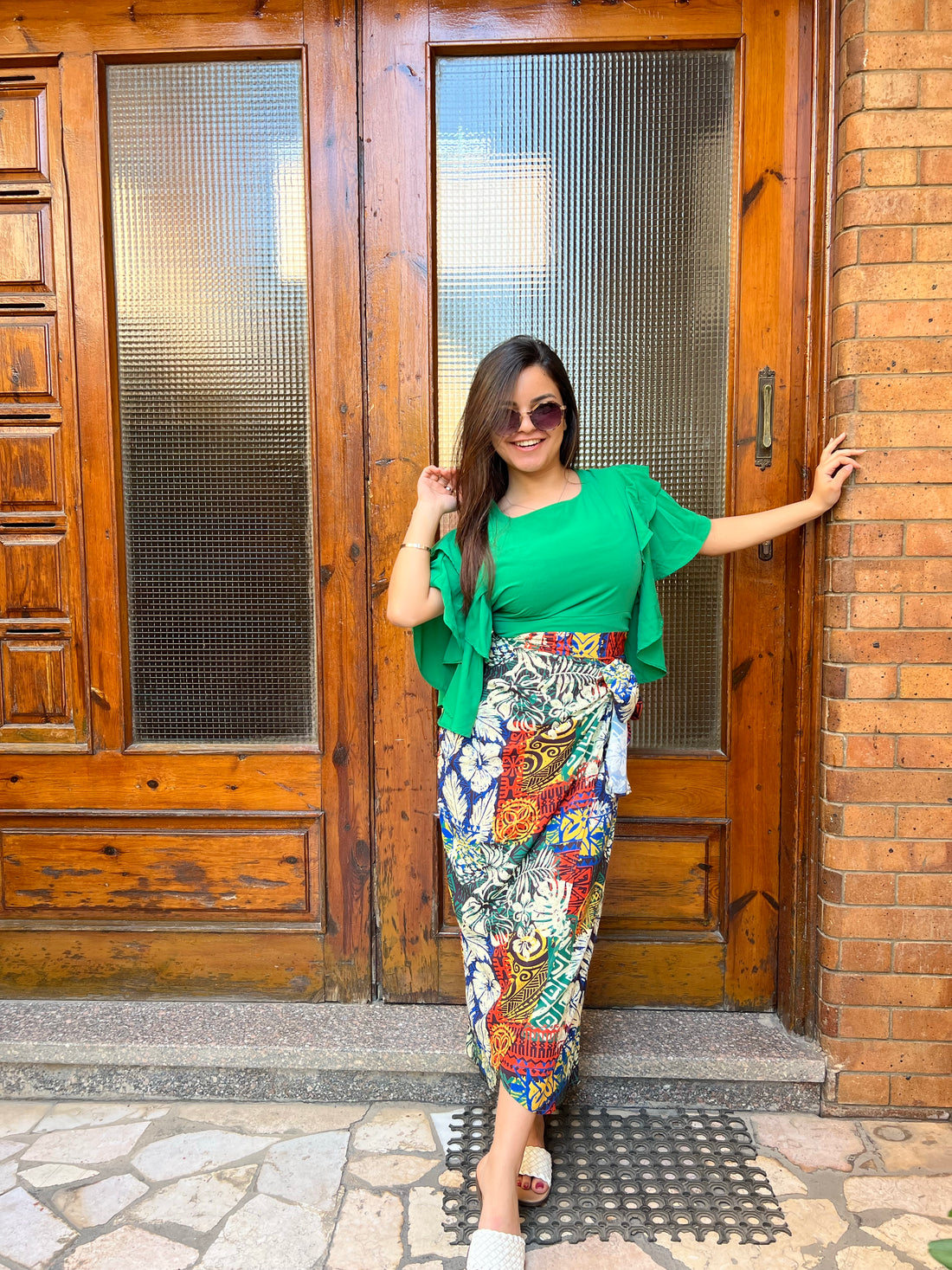 African crepe  wrap Skirt