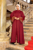 Layali Burgundy Kimono Abaya