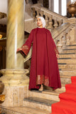 Layali Burgundy Kimono Abaya