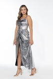 Lunar Luxe Gown - Metallic Silver