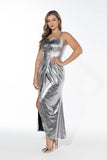 Lunar Luxe Gown - Metallic Silver