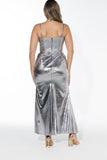 Lunar Luxe Gown - Metallic Silver