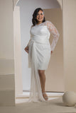 Luxe Lace Draped Mini Dress - White