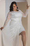 Luxe Lace Draped Mini Dress - White