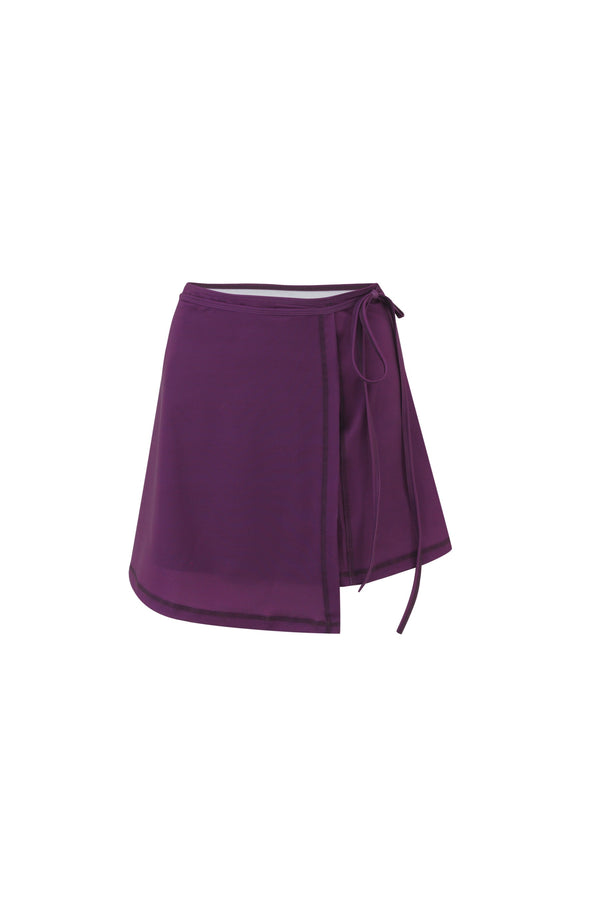 Majestic Mauve wrap Skirt Cover-Up