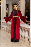 Malak Velvet Maroon Kimono