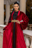 Malak Velvet Maroon Kimono