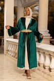 Malika Velvet Emerald Kimono