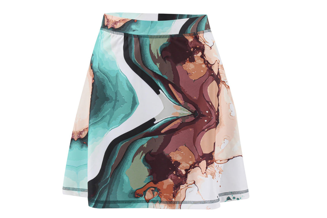 Marbled Oasis Aline Skirt
