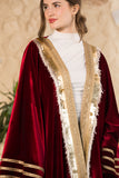 Maroon Golden Heritage Velvet Kimono