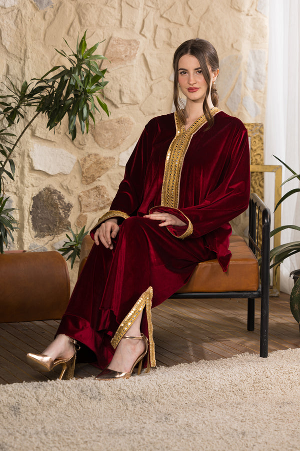 Maroon Velvet Set