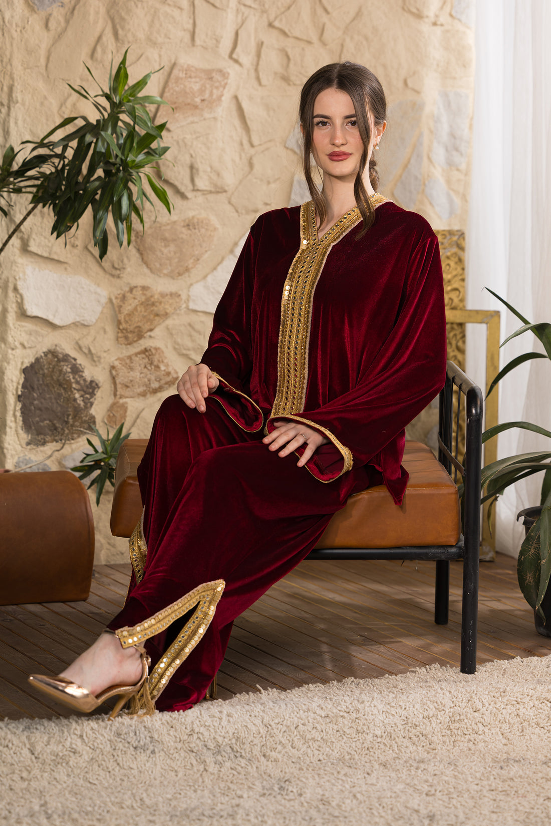 Maroon Velvet Set