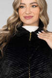 Midnight Black Faux Fur Jacket - Black