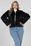 Midnight Black Faux Fur Jacket - Black