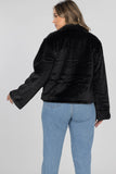 Midnight Black Faux Fur Jacket - Black