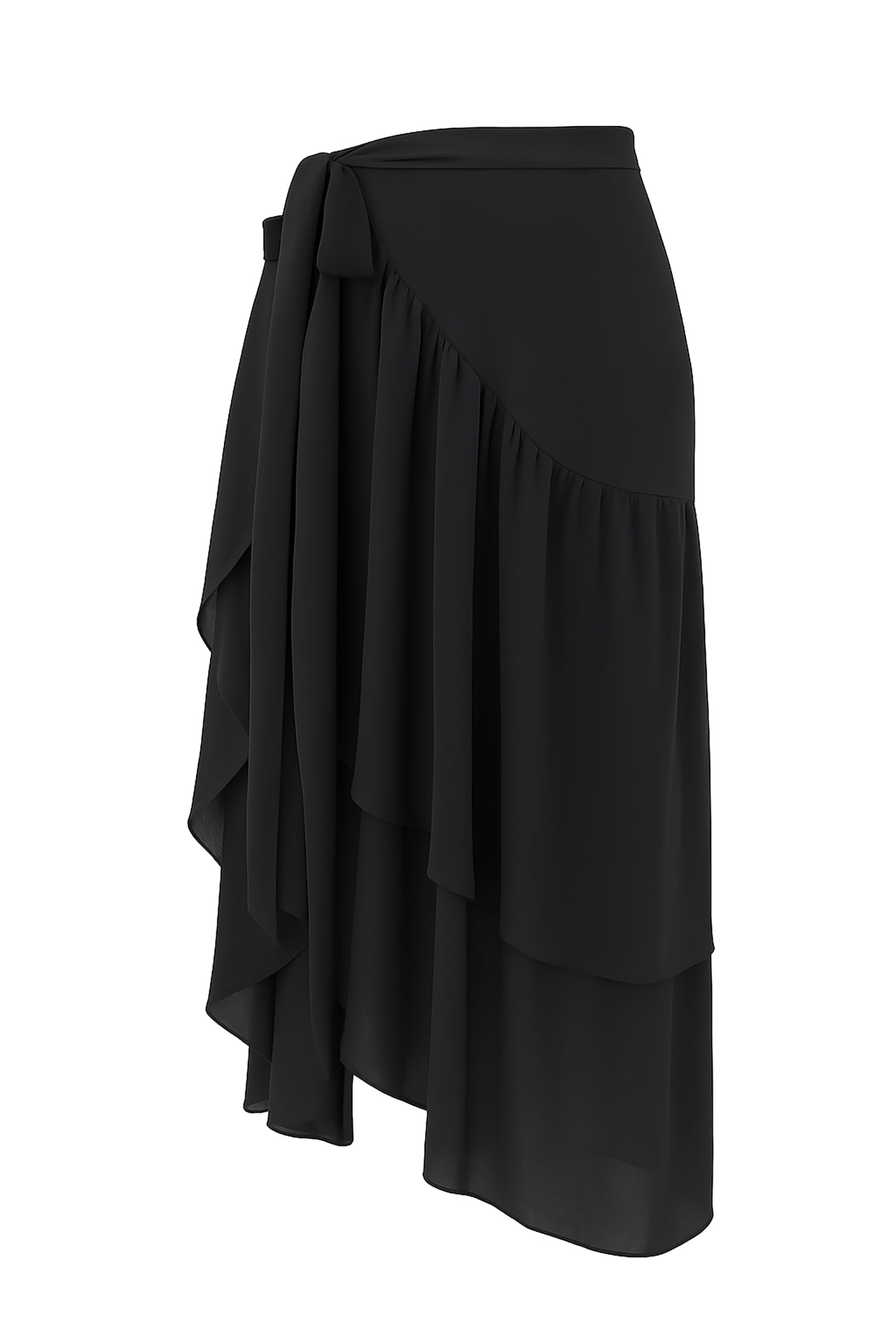 Midnight chiffon cover upLayered Skirt