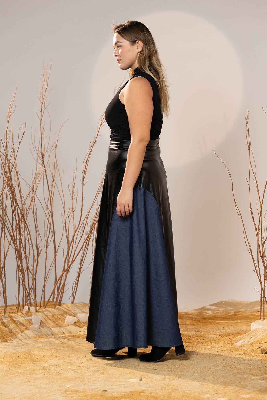 Midnight Contrast Skirt