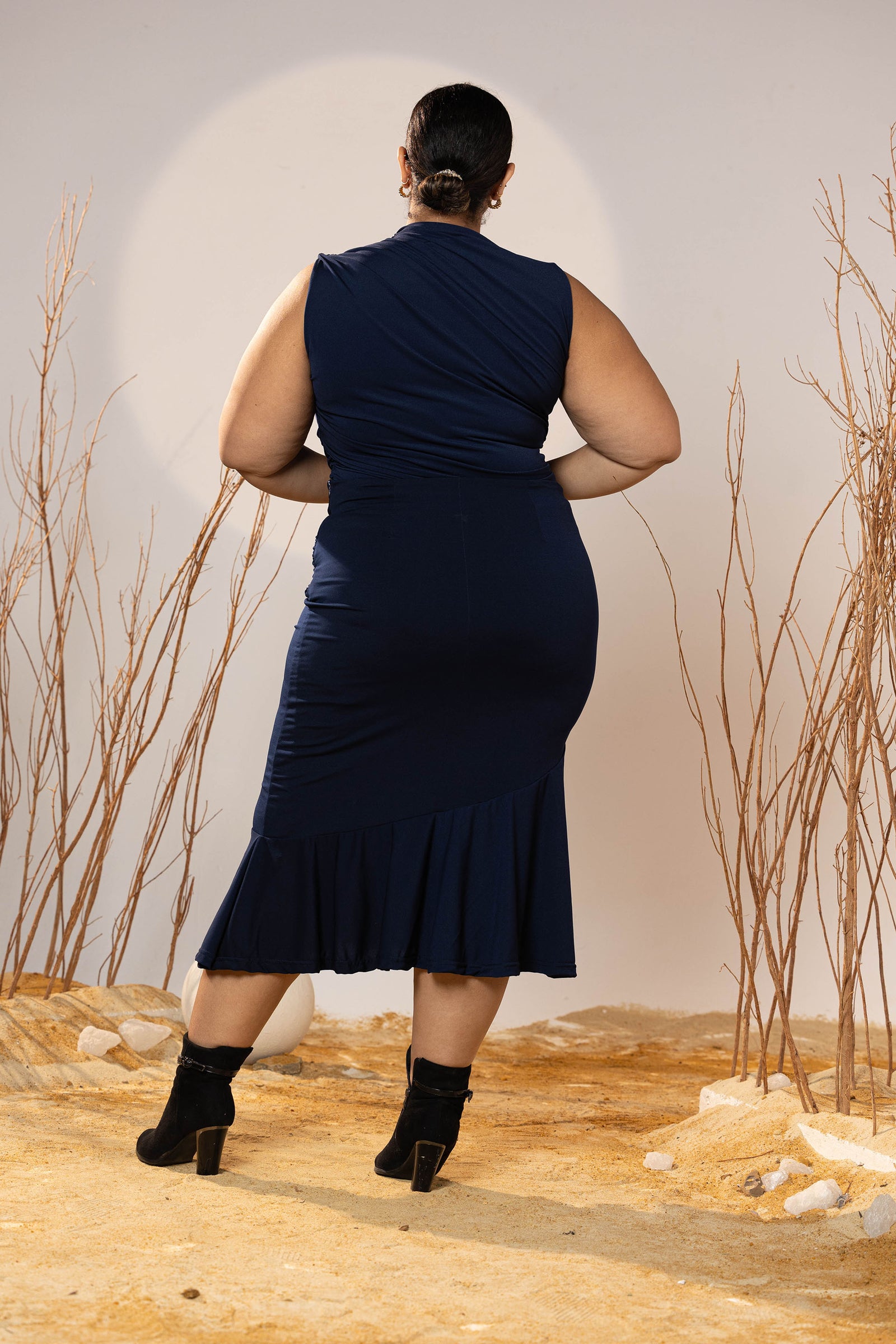Midnight Curve Midi Skirt