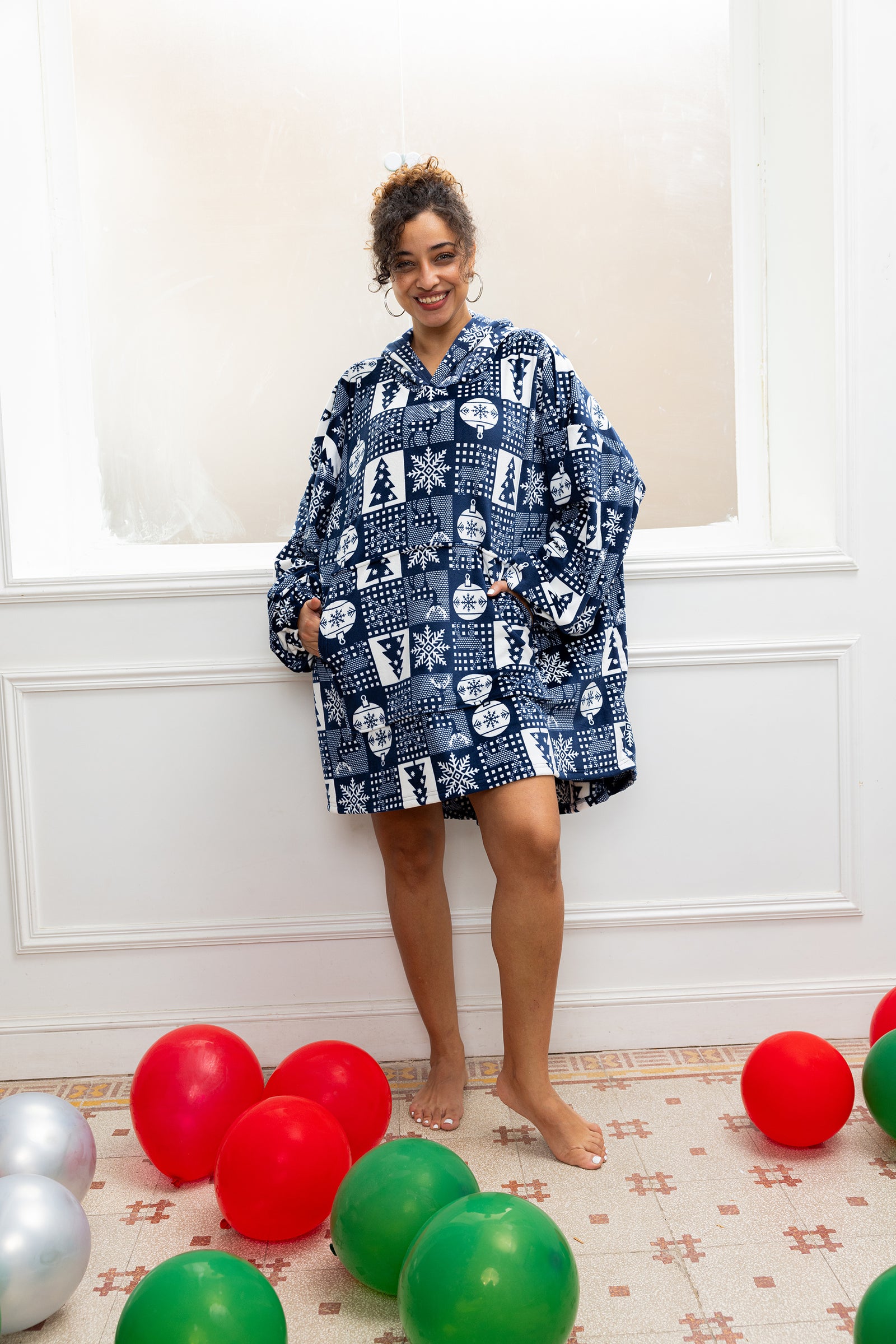 Midnight Festive Hoodie Blanket