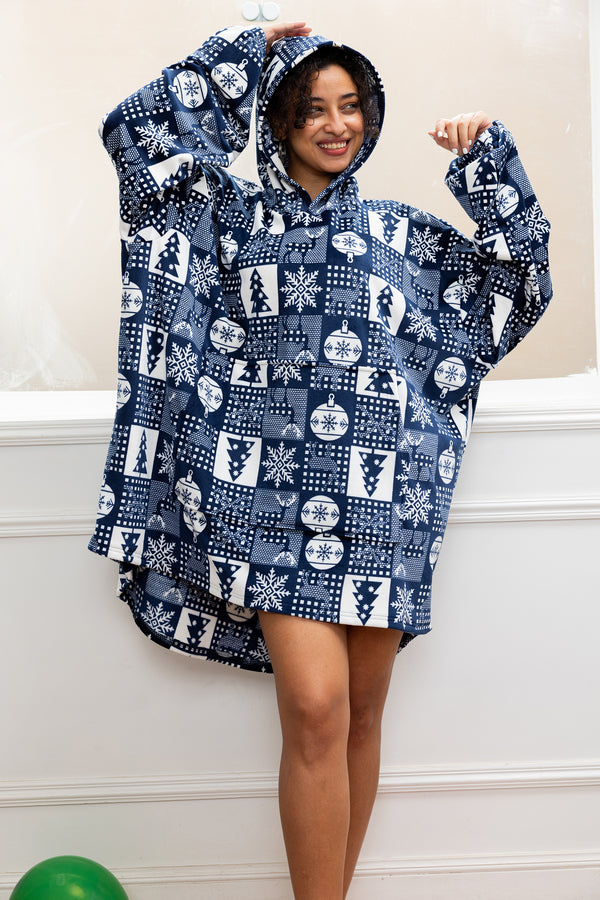Midnight Festive Hoodie Blanket