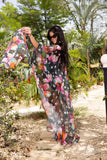 Midnight Flora Tulle Kimono