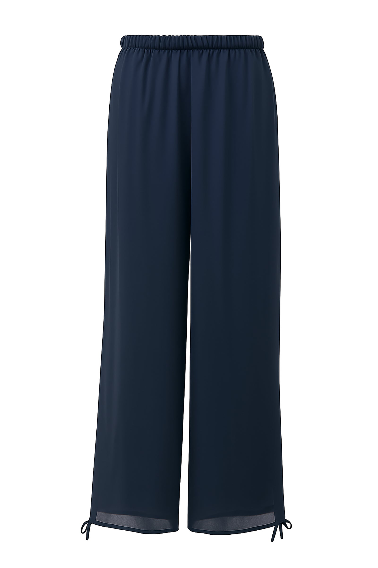 Navy Blue Chiffon Pants