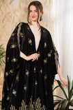 Noir Heritage Embroidered Velvet Abaya