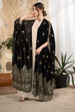 Noir Heritage Embroidered Velvet Abaya