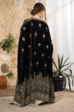 Noir Heritage Embroidered Velvet Abaya