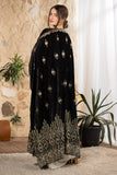 Noir Heritage Embroidered Velvet Abaya