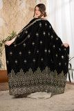 Noir Heritage Embroidered Velvet Abaya