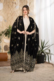 Noir Heritage Embroidered Velvet Abaya