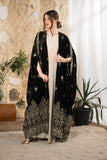 Noir Heritage Embroidered Velvet Abaya