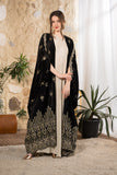 Noir Heritage Embroidered Velvet Abaya